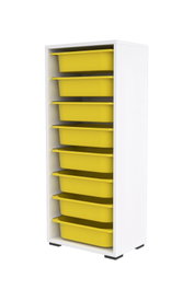 Hanah Home Armario Multiusos Blanco y Amarillo